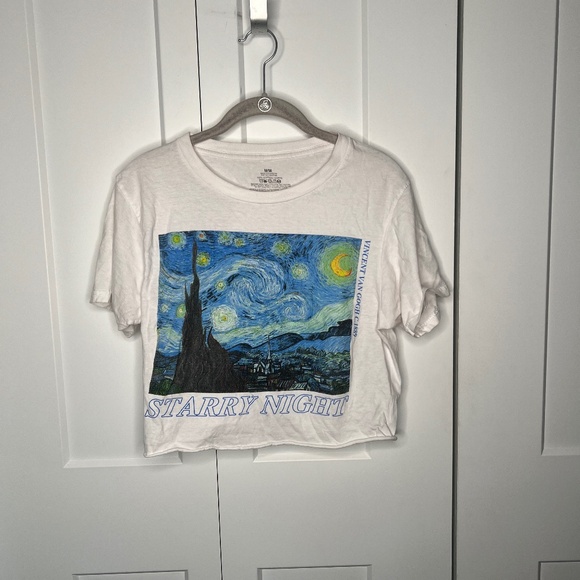 Van Gogh Starry Night Crop Tee - Picture 1 of 4